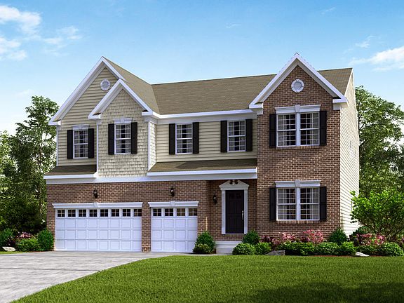Elevation K Opt Partial Brick Front Garage Doors