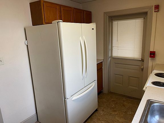 The kitchen and back porch entrance.