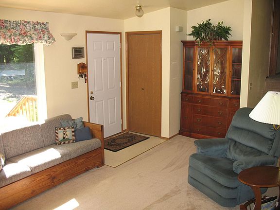 Living room with large cove awaits your family