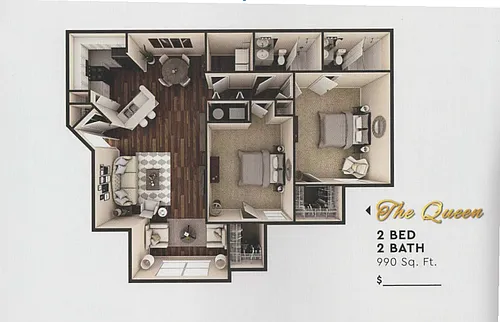 Floor plan Two Bedroom