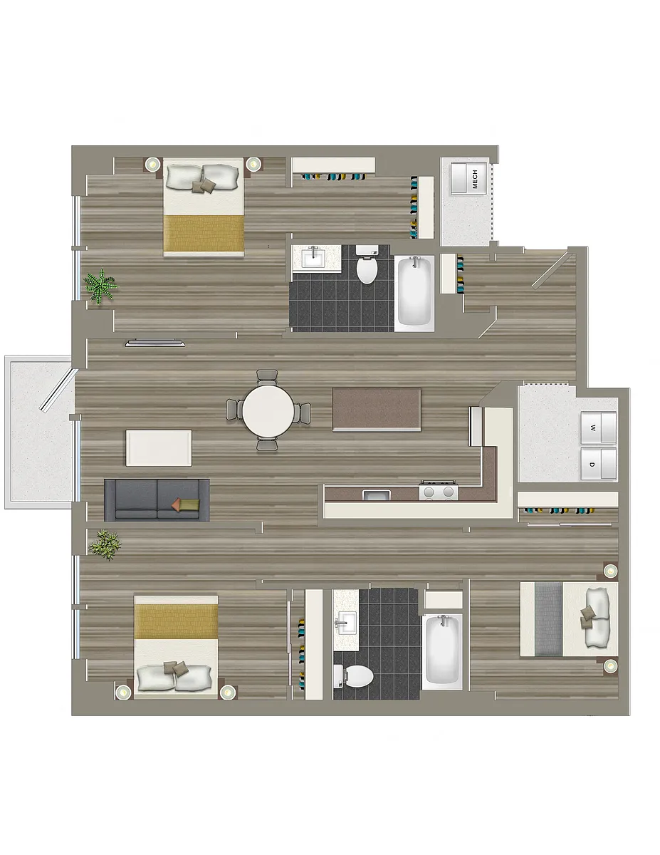 Floor plan 2-Den A