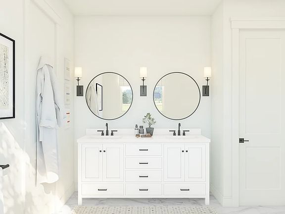 Primary bath with dual sinks