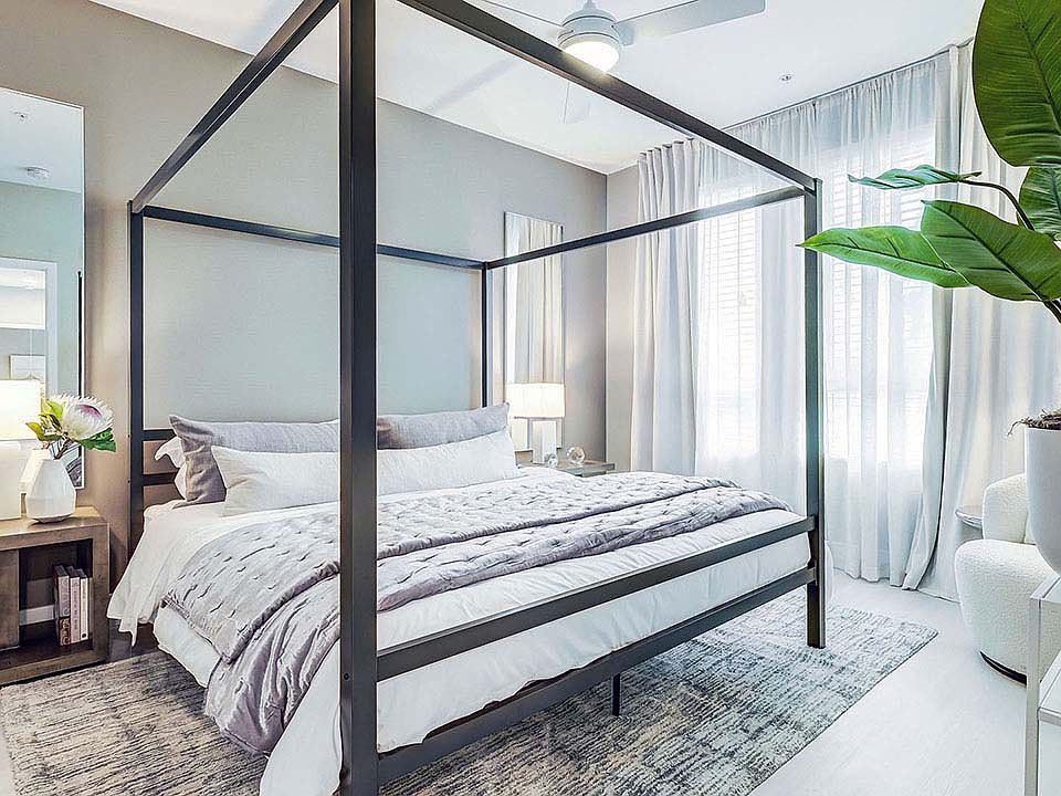 Griffis Platinum Triangle apartment bedroom.