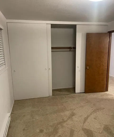 Harvard bedroom with view of large closet
