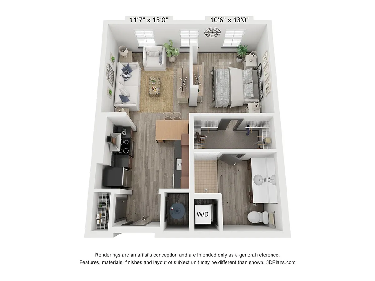 Floor plan Open 1x1 A