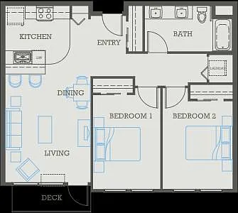 Floor plan 2 x 1 - E1 floor plan