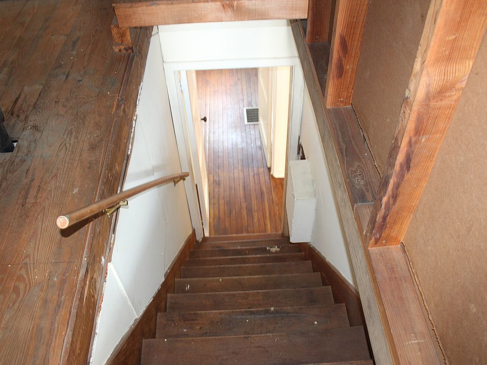 looking down from upstairs
