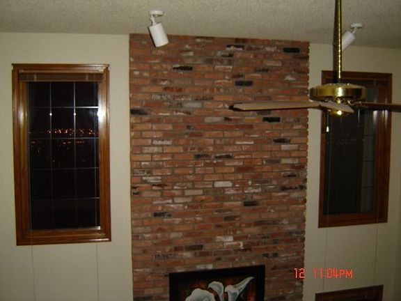 2 story fireplace