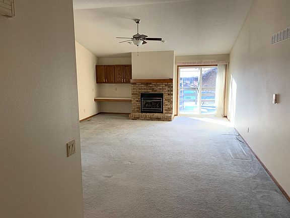 great room with slider to deck