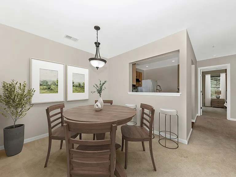 Dining room staged
