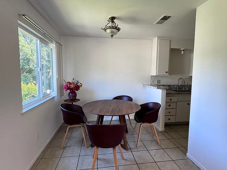 Dining area with tiles