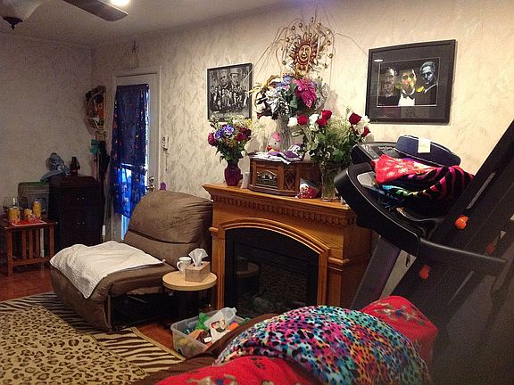 The fireplace not included.