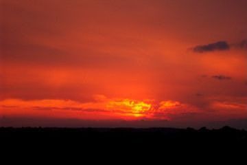Sunset from the sun room