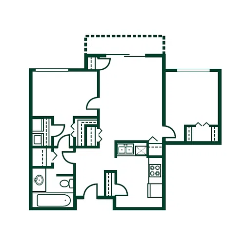 Floor plan Two Bedroom