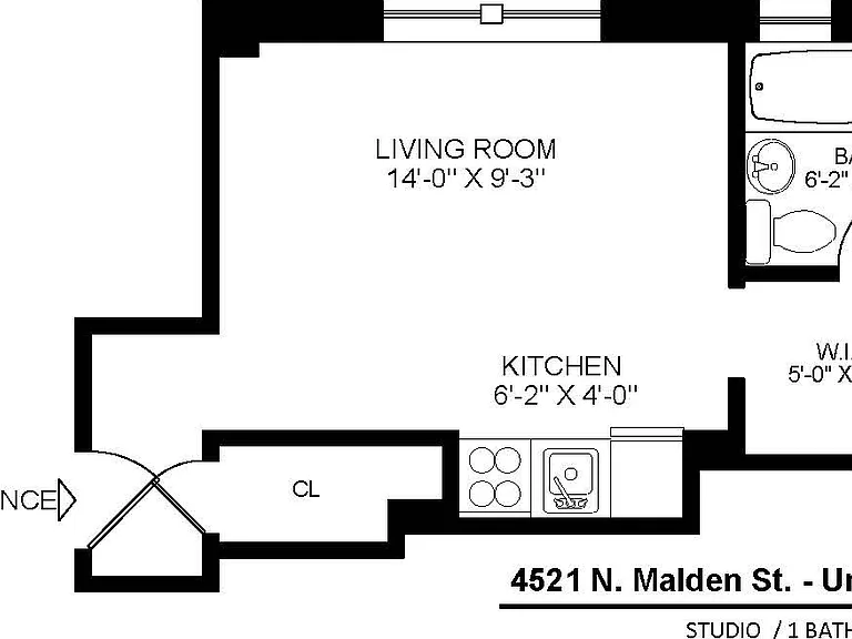 Apt. 107 Floor Plan Apt. 107 Floor Plan