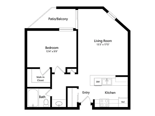 Floor plan 1BDCr