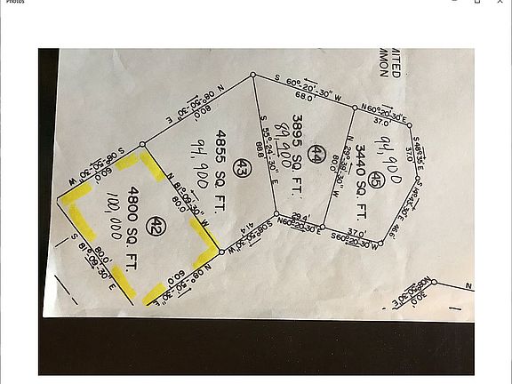 the lot is 60 x 80 #42