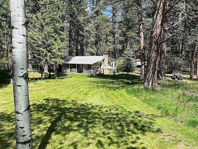 Front of the house with yard