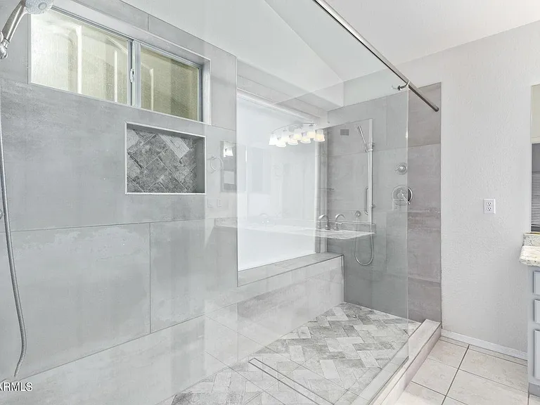 walk in shower.
