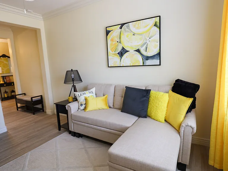 Second living space with flatscreen TV
