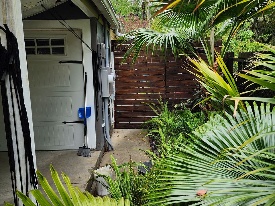 Locked gated area with security camera & lights