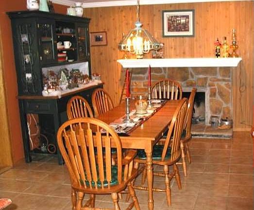 Breakfast Room with fireplace