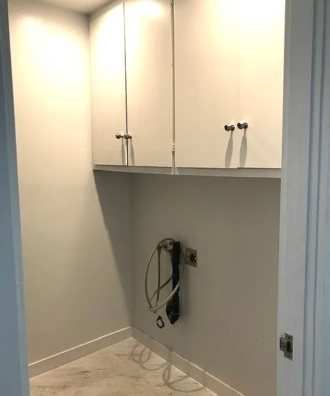 Laundry hook ups inside home