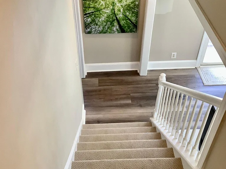 very large 3rd bedroom upstairs with 2 double beds and a nice size desk
