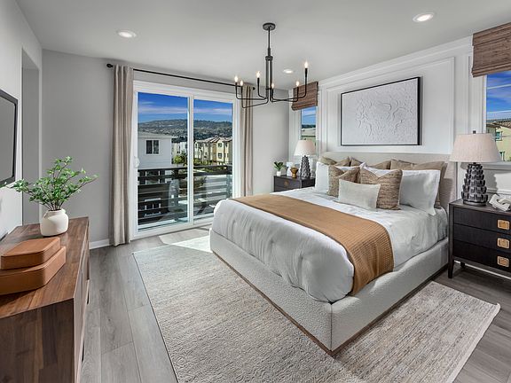 Primary bedroom in the 2337 floorplan at a Meritage Homes community in San Pedro, CA.
