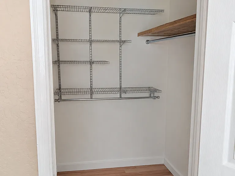Walk-in closets off the bedroom
