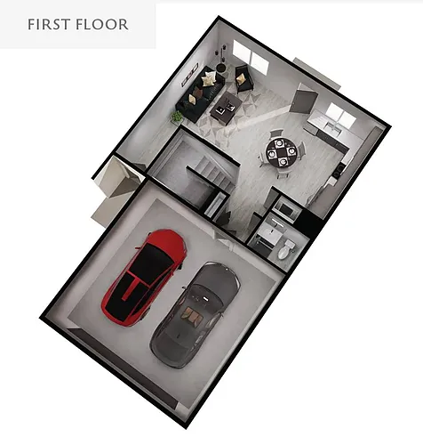 Floor plan Yellowstone 3-Bed w/Unfinished Basement