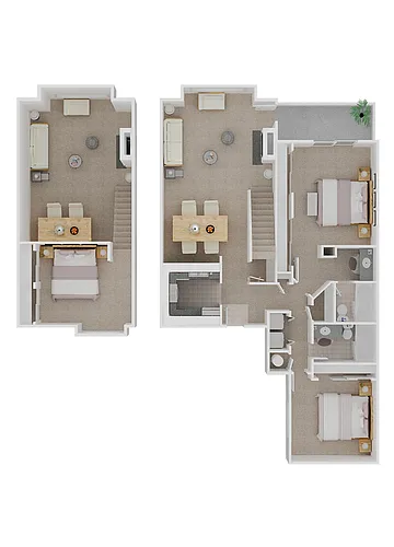 Floor plan Red Oak (With Loft Bedroom)