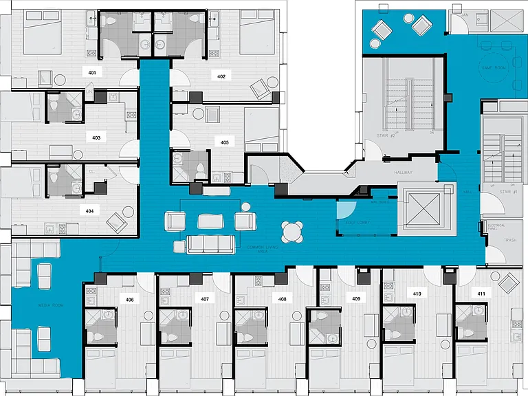 4th floor plan