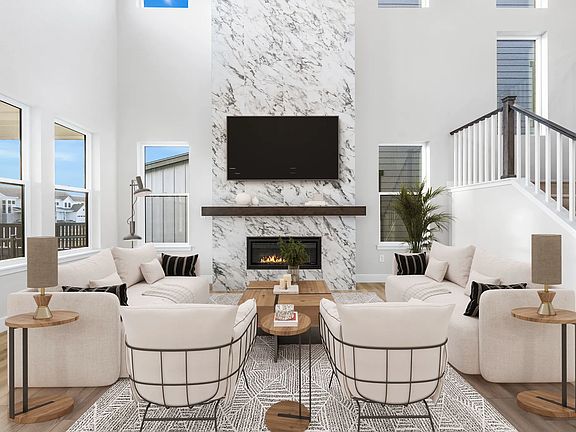 Starfall Plan Great Room - Virtually Staged