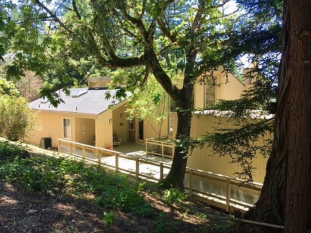 Large deck as you walk up to the front door