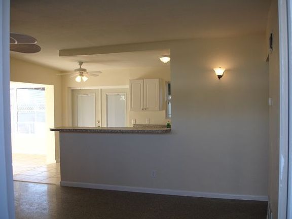 The interior is painted in tasteful neutral colors