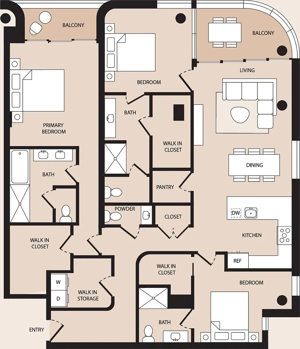 Floor plan Purple Fringe