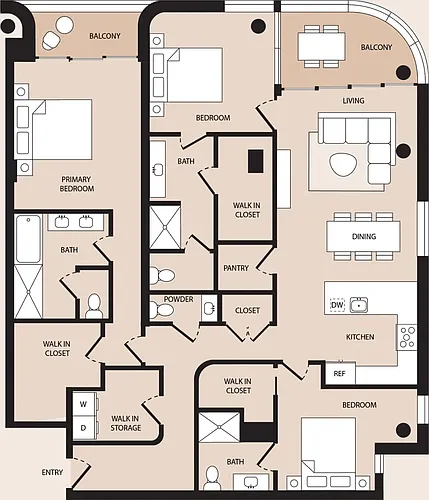 Floor plan Purple Fringe