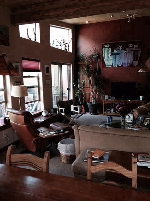 Great Room - dining, living, kitchen - access to deck and ba