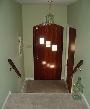 Handsome front wooden door