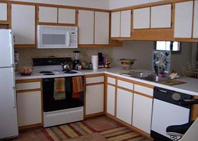 Kitchen with microwave