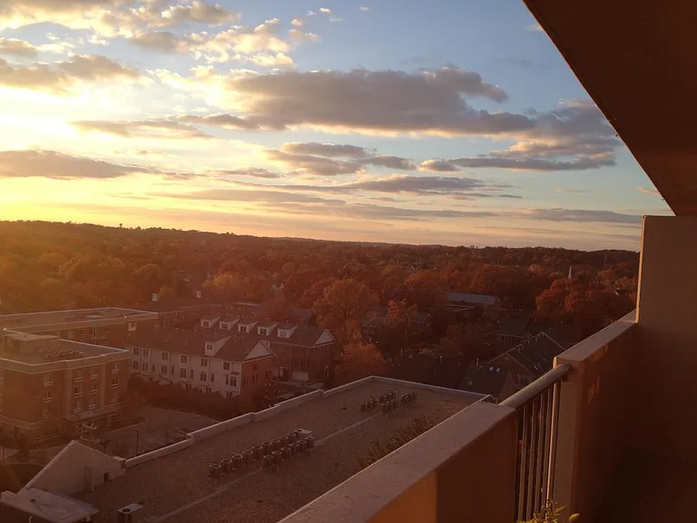 Balcony view from unit, west-looking