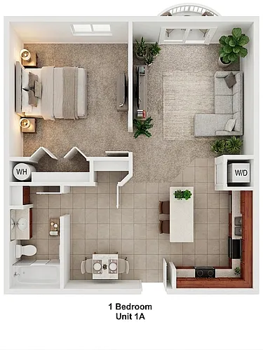 Floor plan One Bedroom
