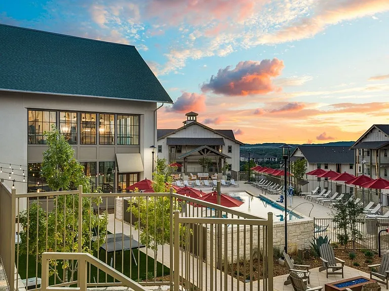Pool Deck with Poolside Cabanas