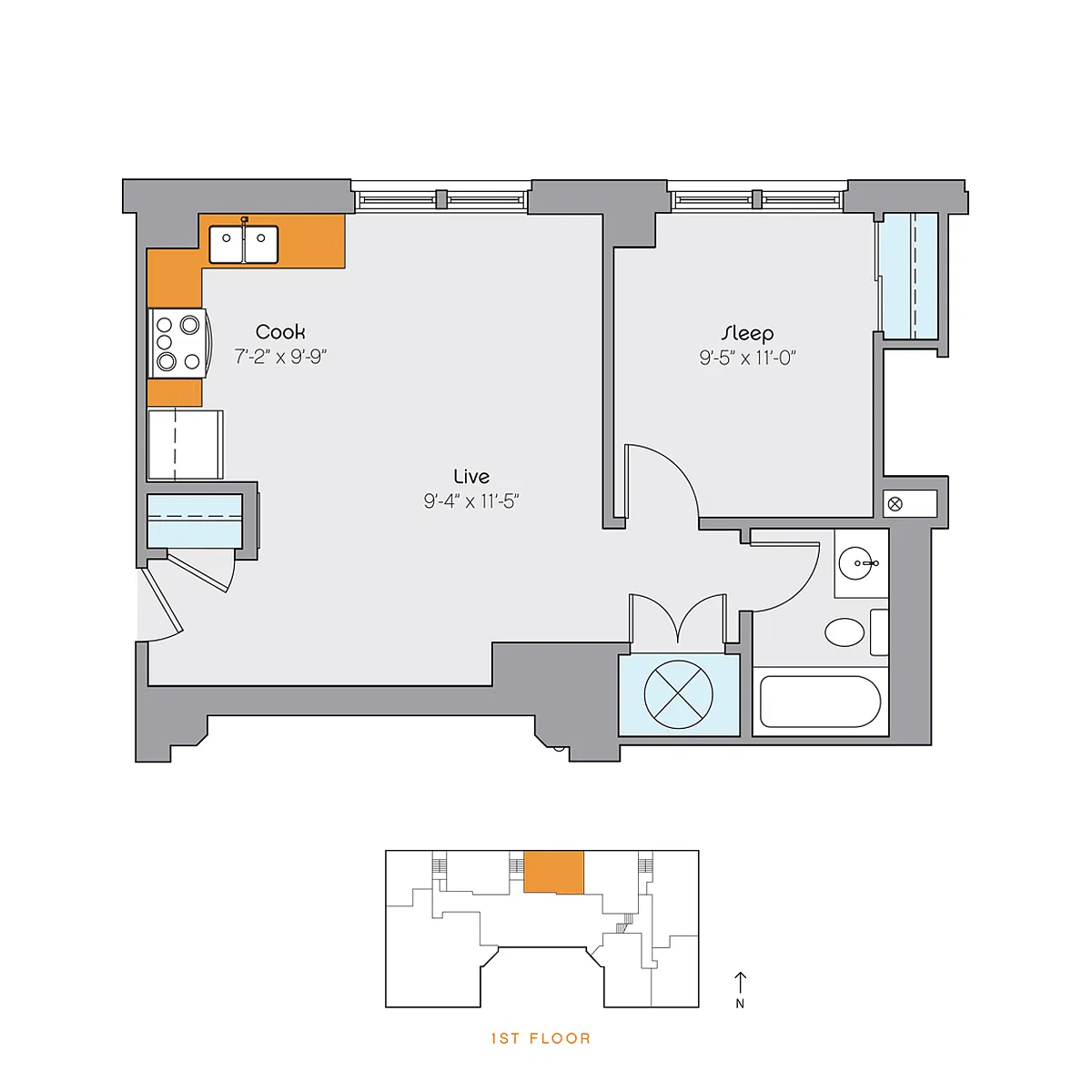 Floor plan clyd-1bT09