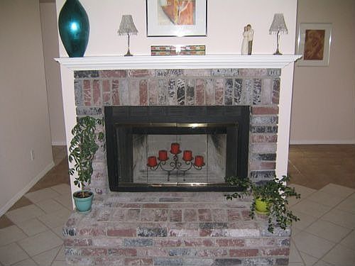 Fireplace in living room