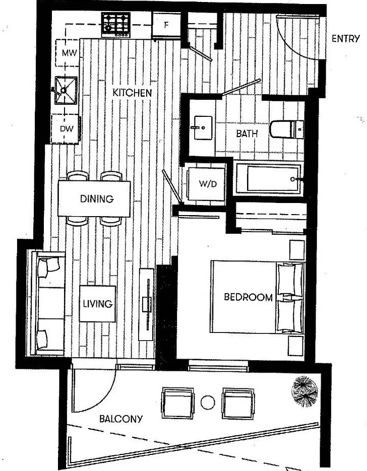 1 bed, 510 sqft, $2,300 — Photo 1