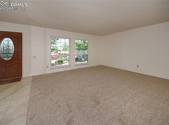 Living room with Pikes Peak views