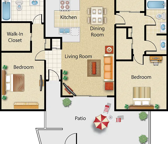 Plan D Floorplan Diagram