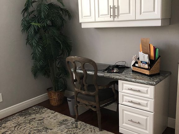 Built-in desk and TV